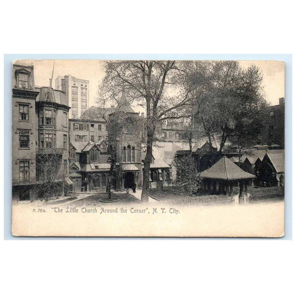VTG Postcard New York City Little Church Around the Corner Manhattan Early 1900s